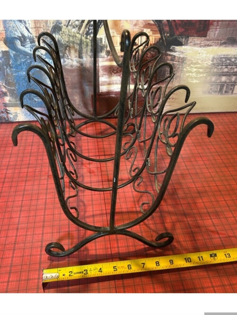 Southern Living At Home Davistown Rodiron Magazine Rack Towel Rack BRAND NEW - Picture 4 of 7